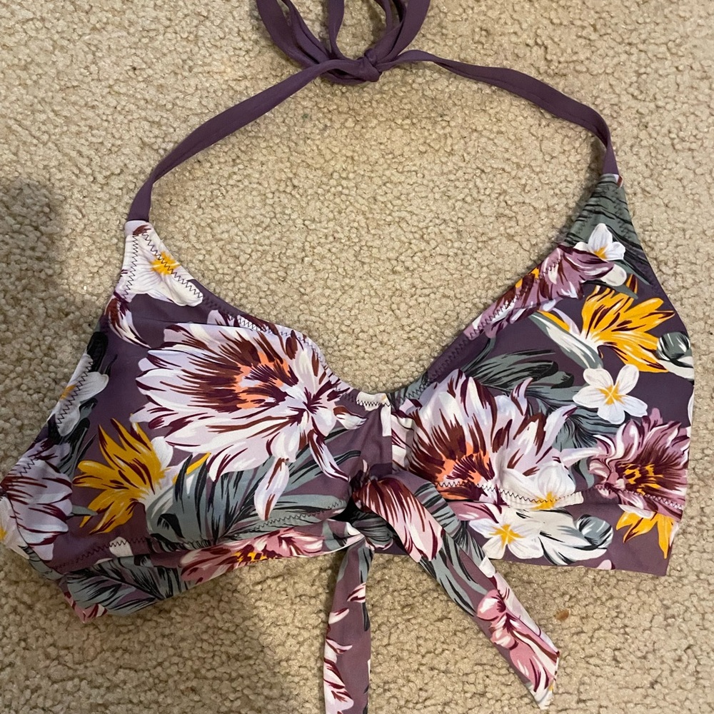 Floral Halter Bikini Top